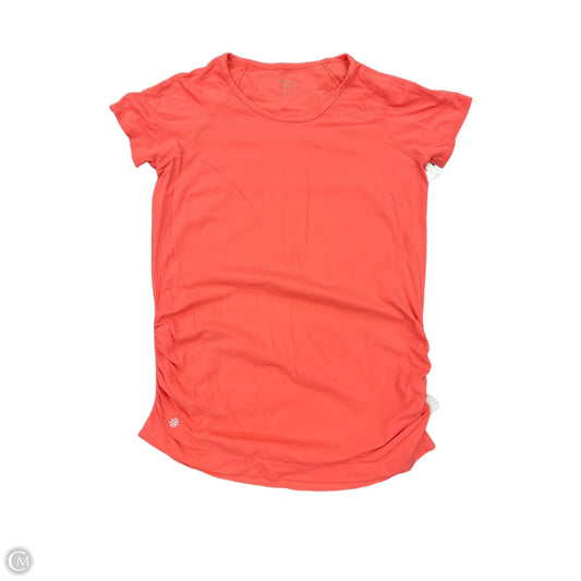 Athletic Top Short Sleeve By Athleta In Peach, Size: L