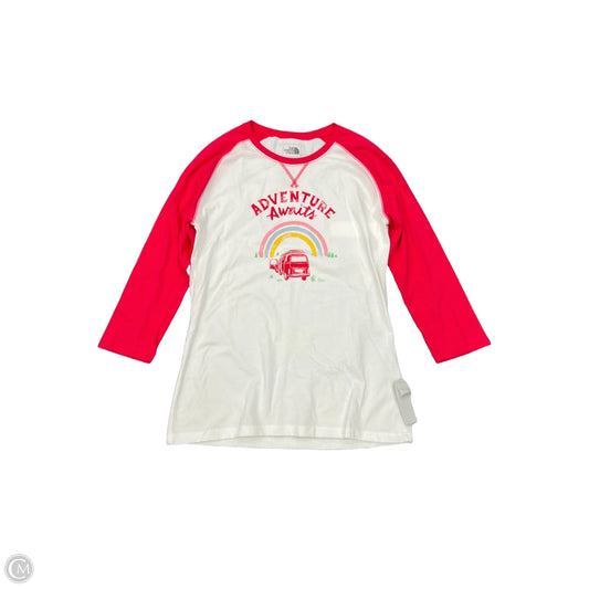 Athletic Top Long Sleeve Crewneck By The North Face In Red, Size: M