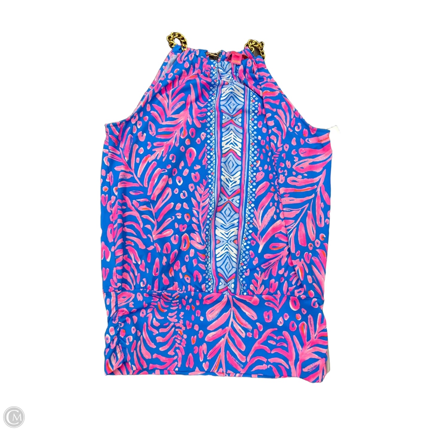 Top Sleeveless Designer By Lilly Pulitzer In Blue & Pink, Size: Xs