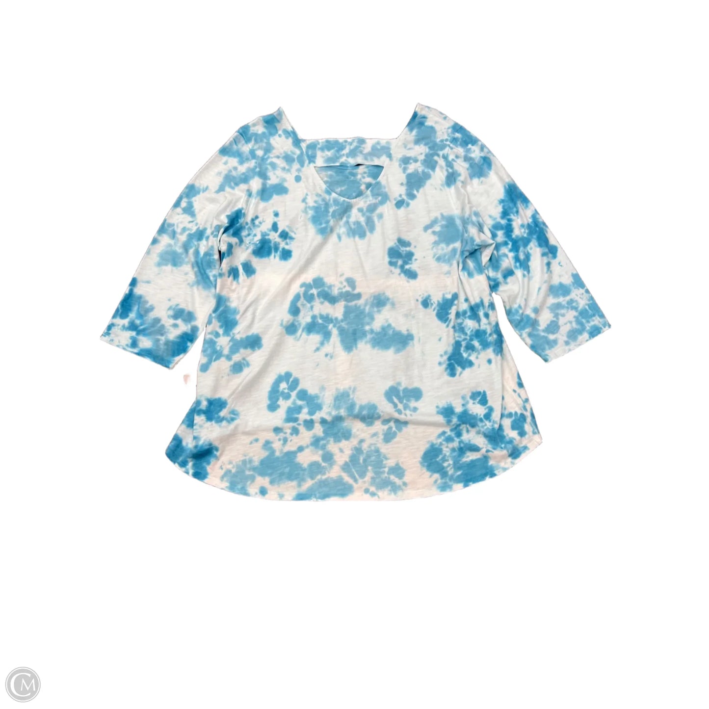 Top 3/4 Sleeve By Soft Surroundings In Blue, Size: 1x