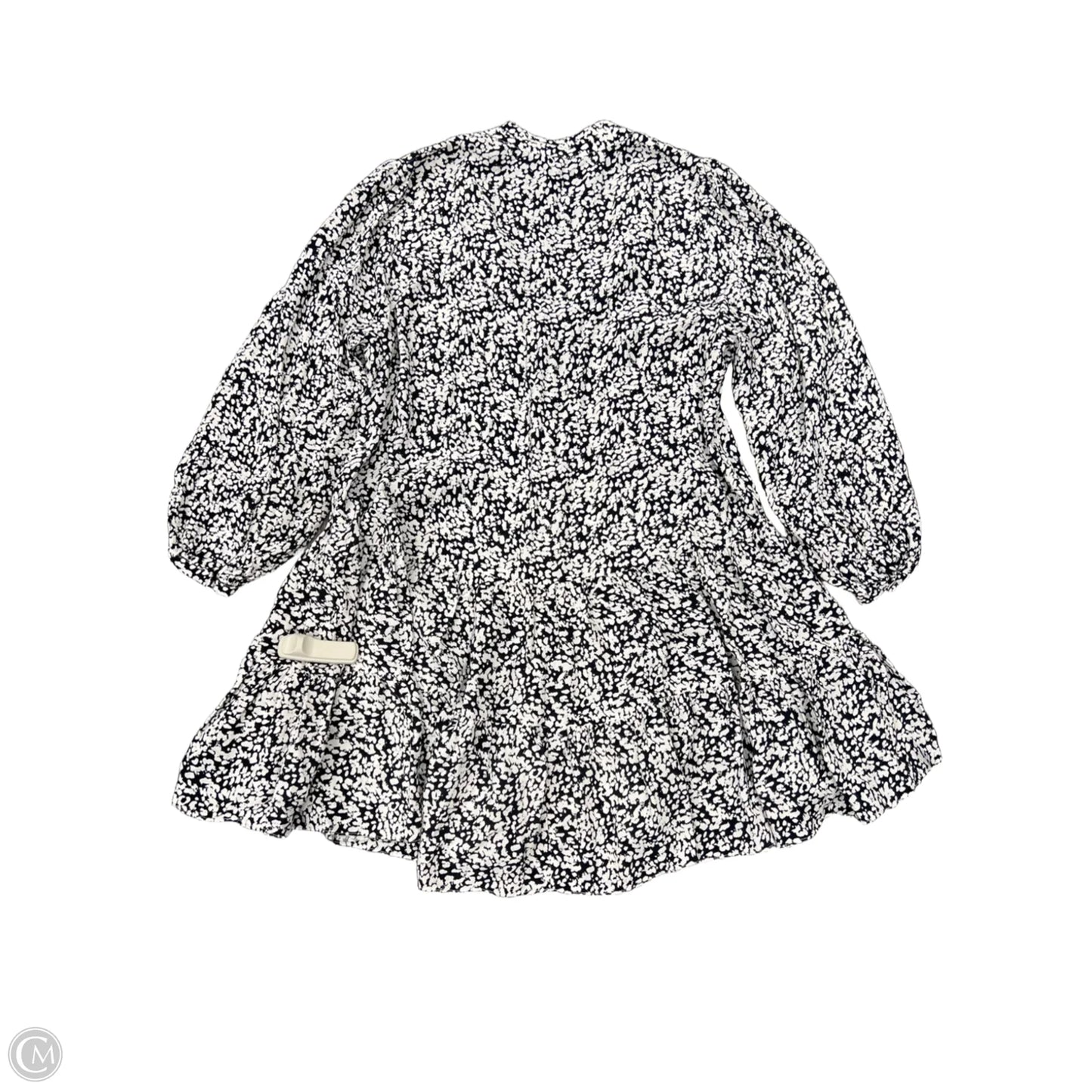 Dress Casual Midi By Zara In Black & White, Size: L