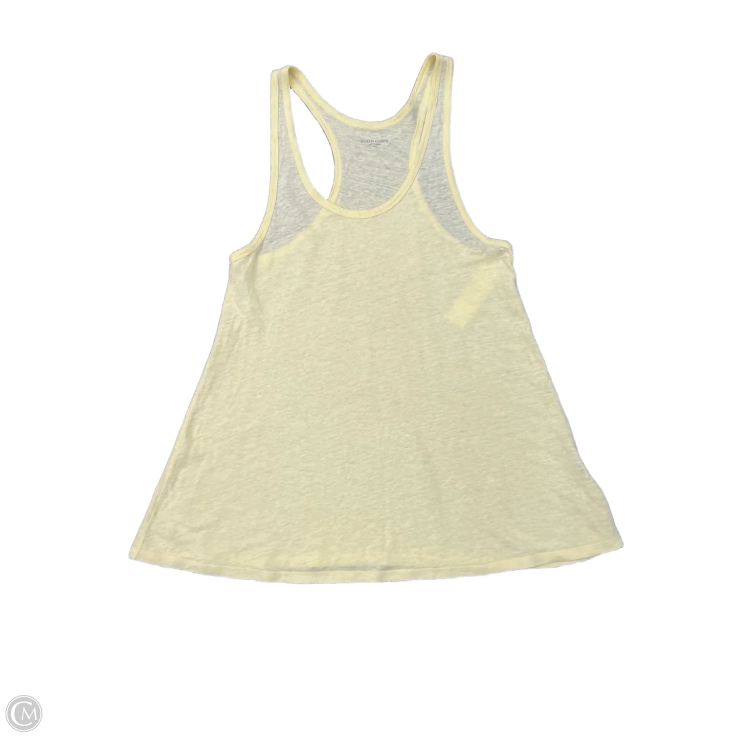 Top Sleeveless Designer By Eileen Fisher In Yellow, Size: M