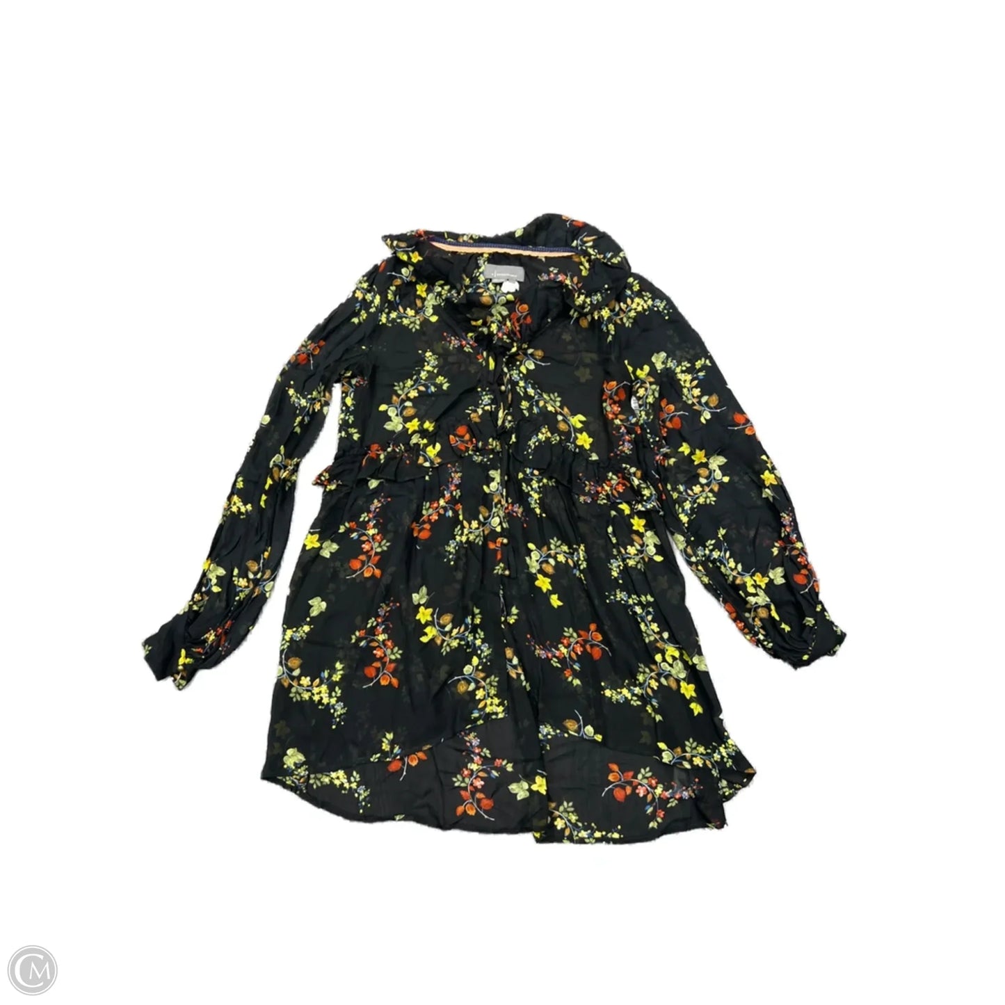 Top Long Sleeve By Anthropologie In Black, Size: Xs