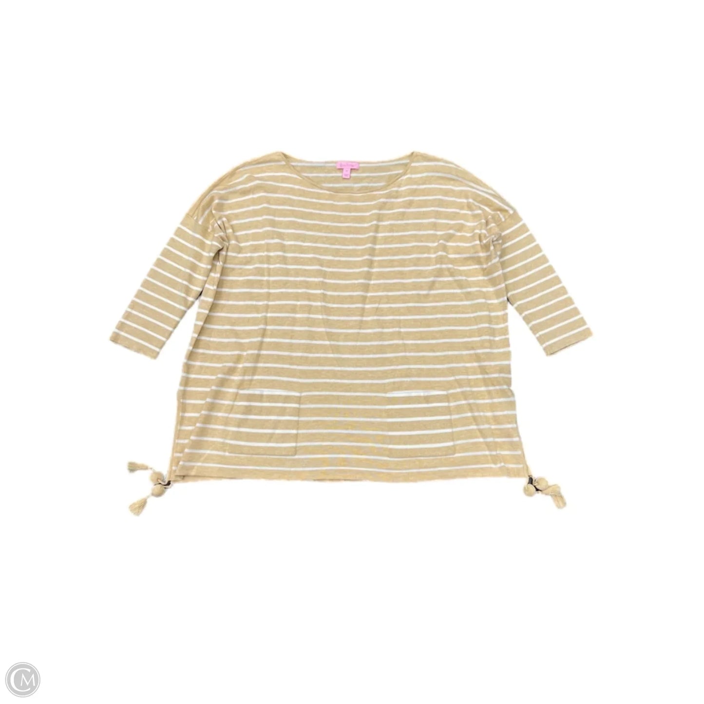 Top Long Sleeve Designer By Lilly Pulitzer In Tan, Size: M