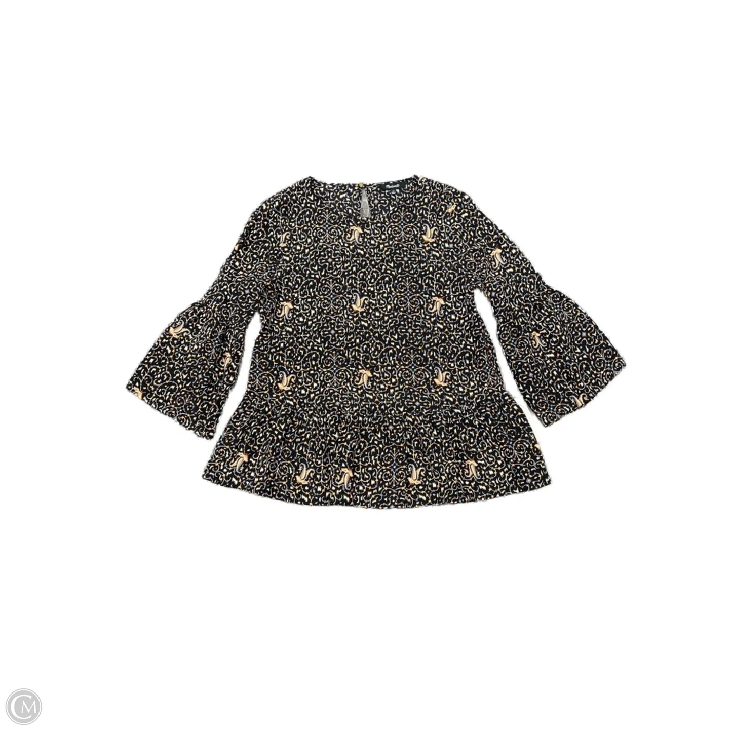 Top Long Sleeve By Madewell In Black, Size: Xs