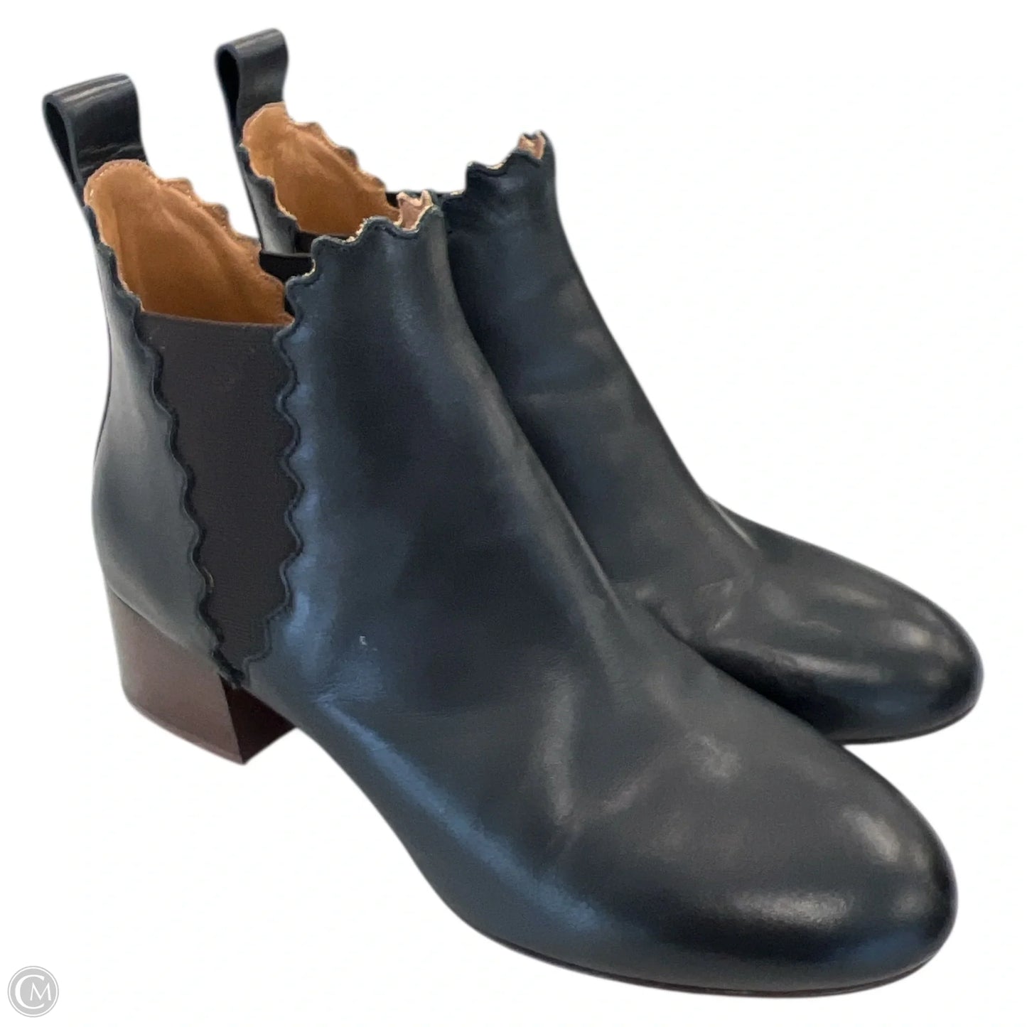 Boots Luxury Designer By Chloe In Black, Size: 6