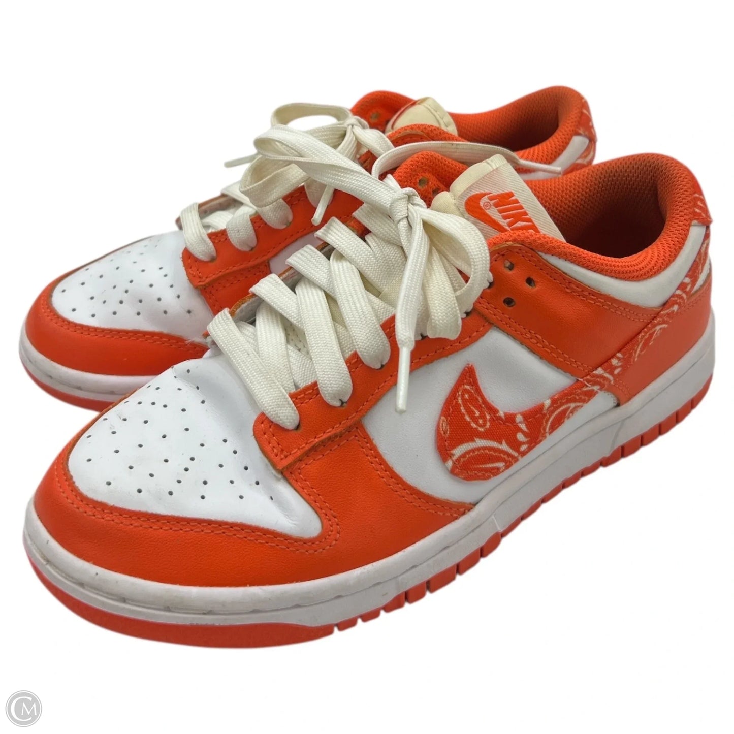 Shoes Sneakers By Nike In Orange & White, Size: 7