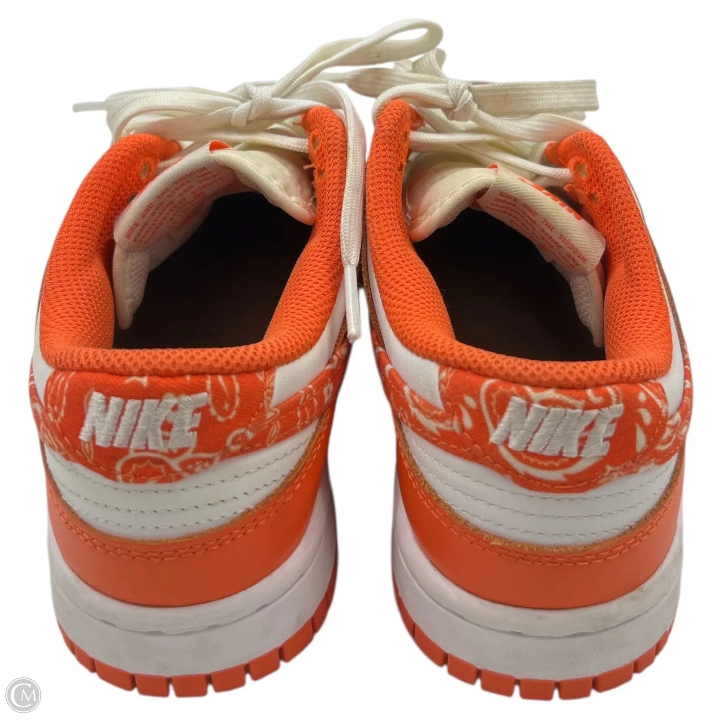Shoes Sneakers By Nike In Orange & White, Size: 7