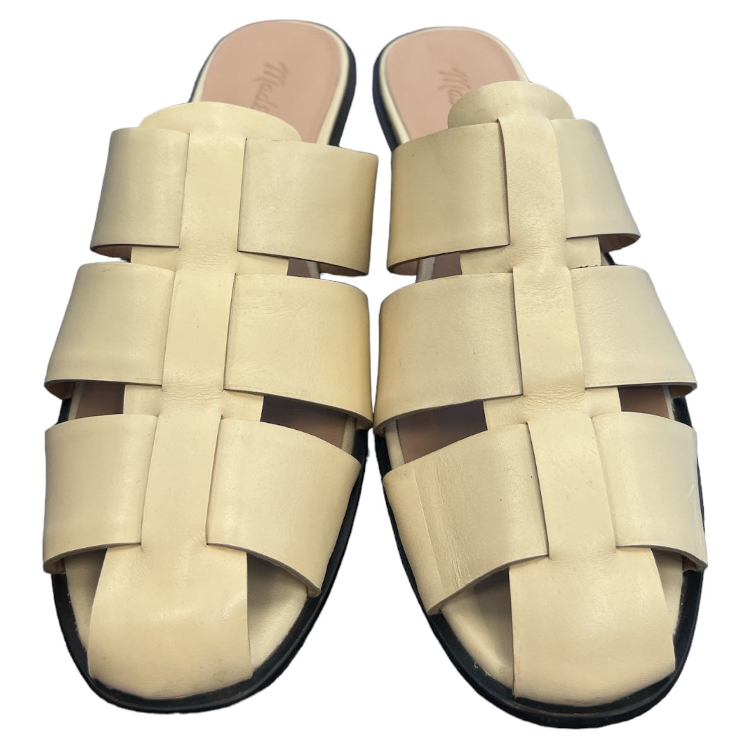 Beige Sandals Flats Madewell, Size 8