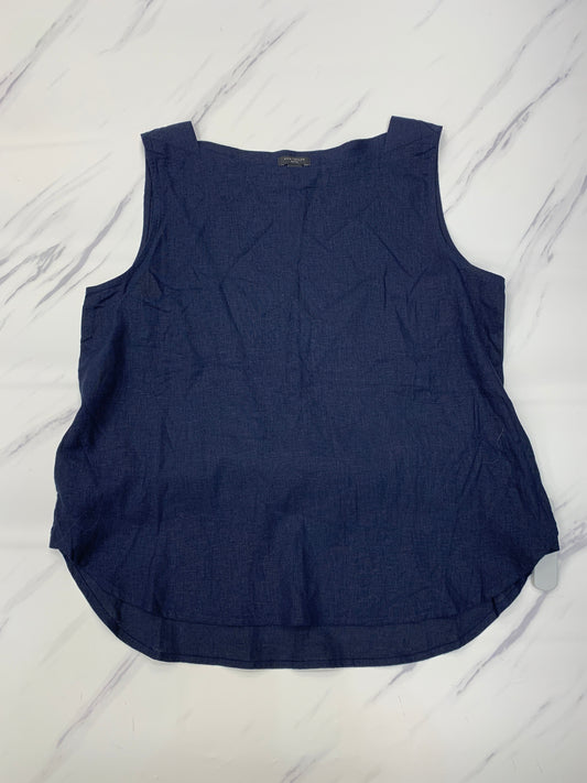 Top Sleeveless By Ann Taylor In Blue, Size: Petite  M