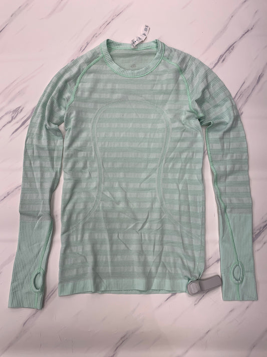 Athletic Top Long Sleeve Crewneck By Lululemon In Green, Size: 6