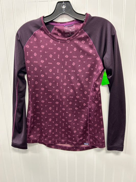 Athletic Top Ls Collar By Patagonia In Purple, Size:S