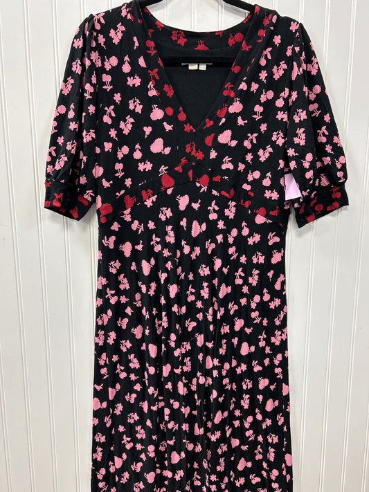 Dress Casual Maxi By Boden In Black & Pink, Size:M