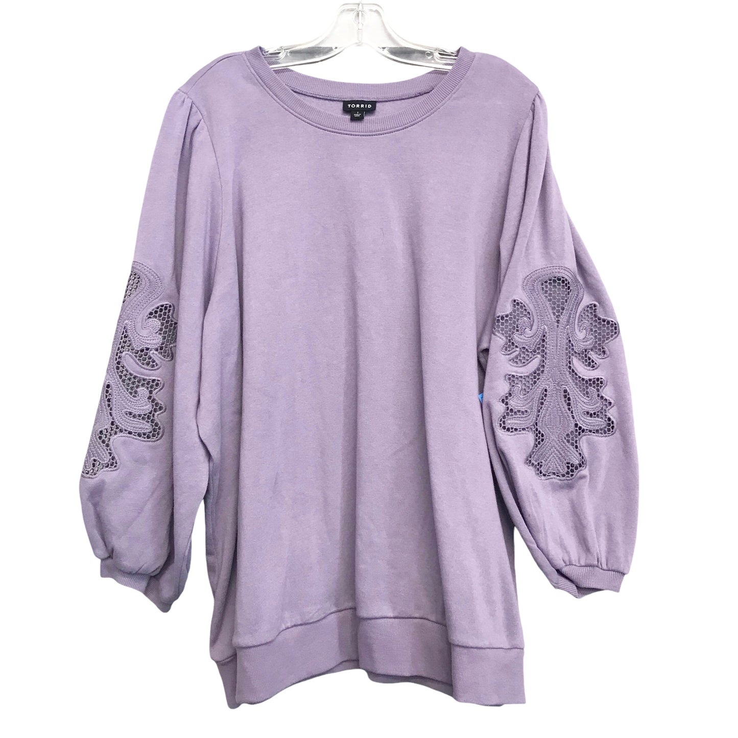 Sweatshirt Crewneck By Torrid In Purple, Size:1X