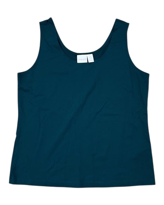Tank Top By Chicos In Green, Size:L