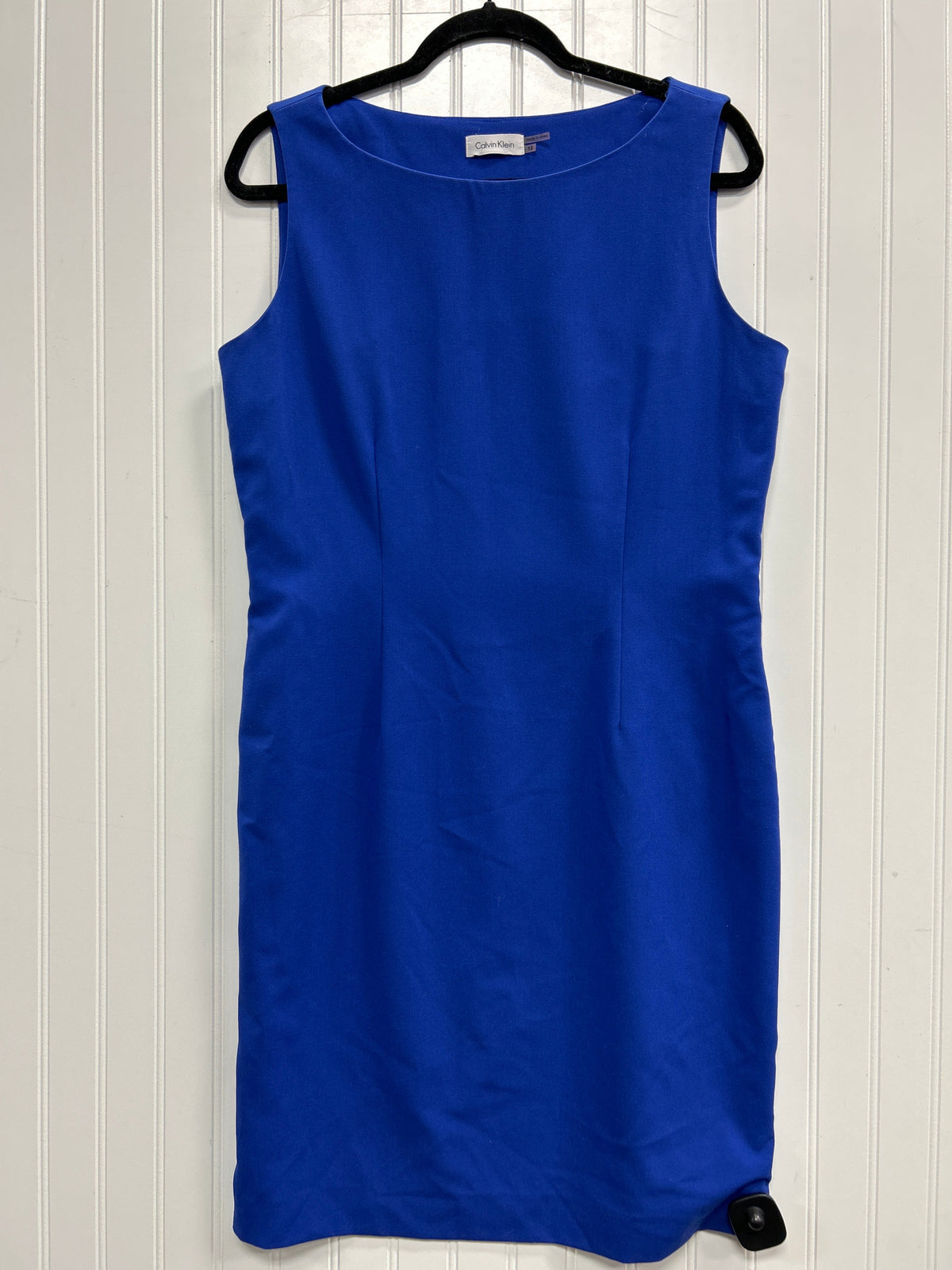 Dress Work By Calvin Klein In Blue, Size:12