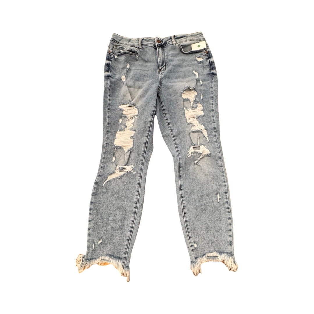 Jeans Skinny By Judy Blue In Blue Denim, Size:16