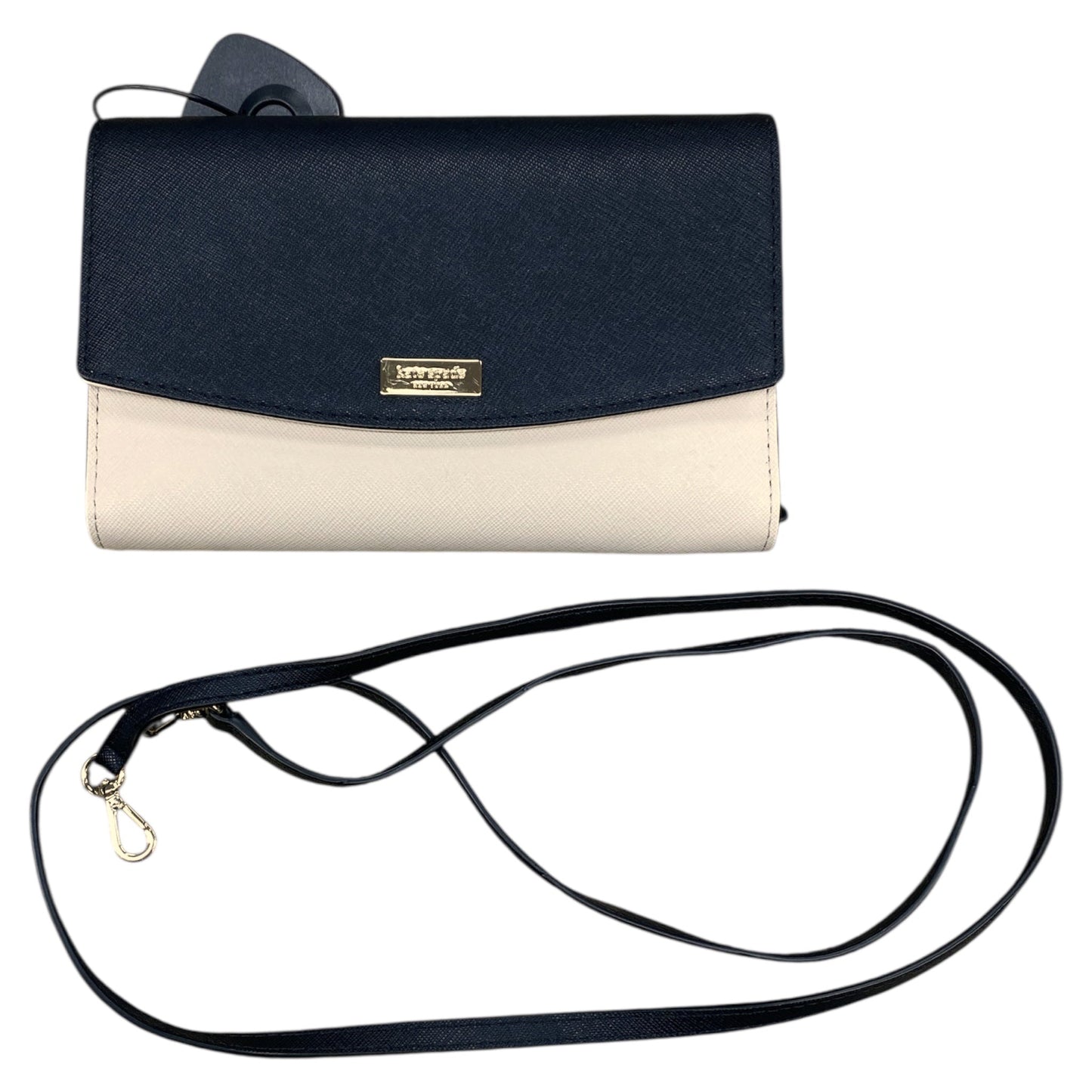 Handbag Designer By Kate Spade In Black & Cream, Size:Small