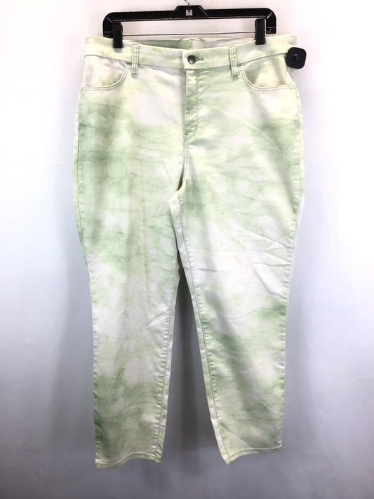 Green Pants Cropped Chicos, Size 2.5 / 14