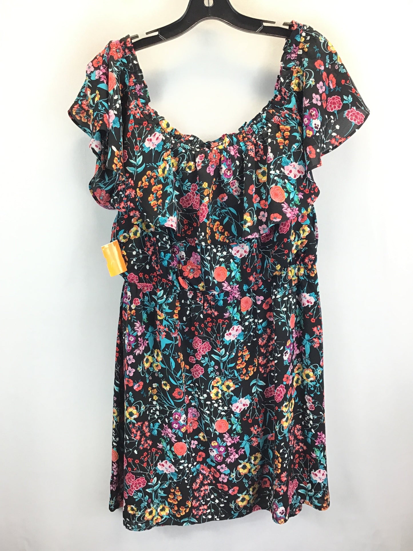 Floral Print Dress Casual Short Express, Size Xl