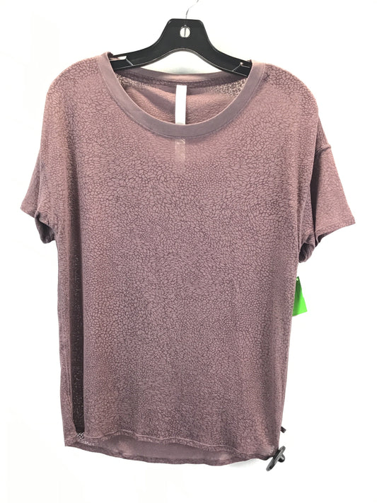 Athletic Top Short Sleeve By Lululemon In Purple, Size: 2