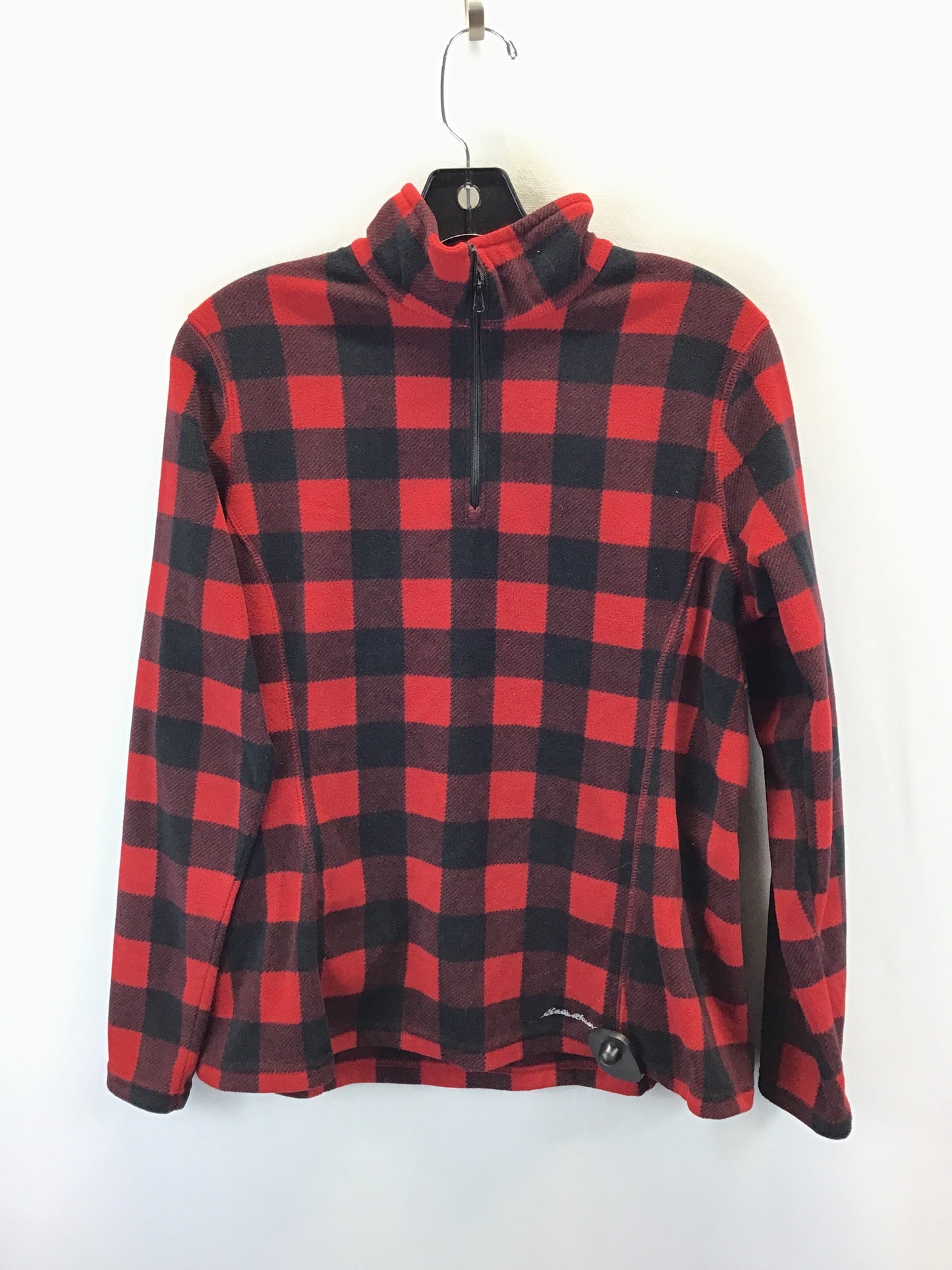 Top Long Sleeve By Eddie Bauer In Black & Red, Size: M