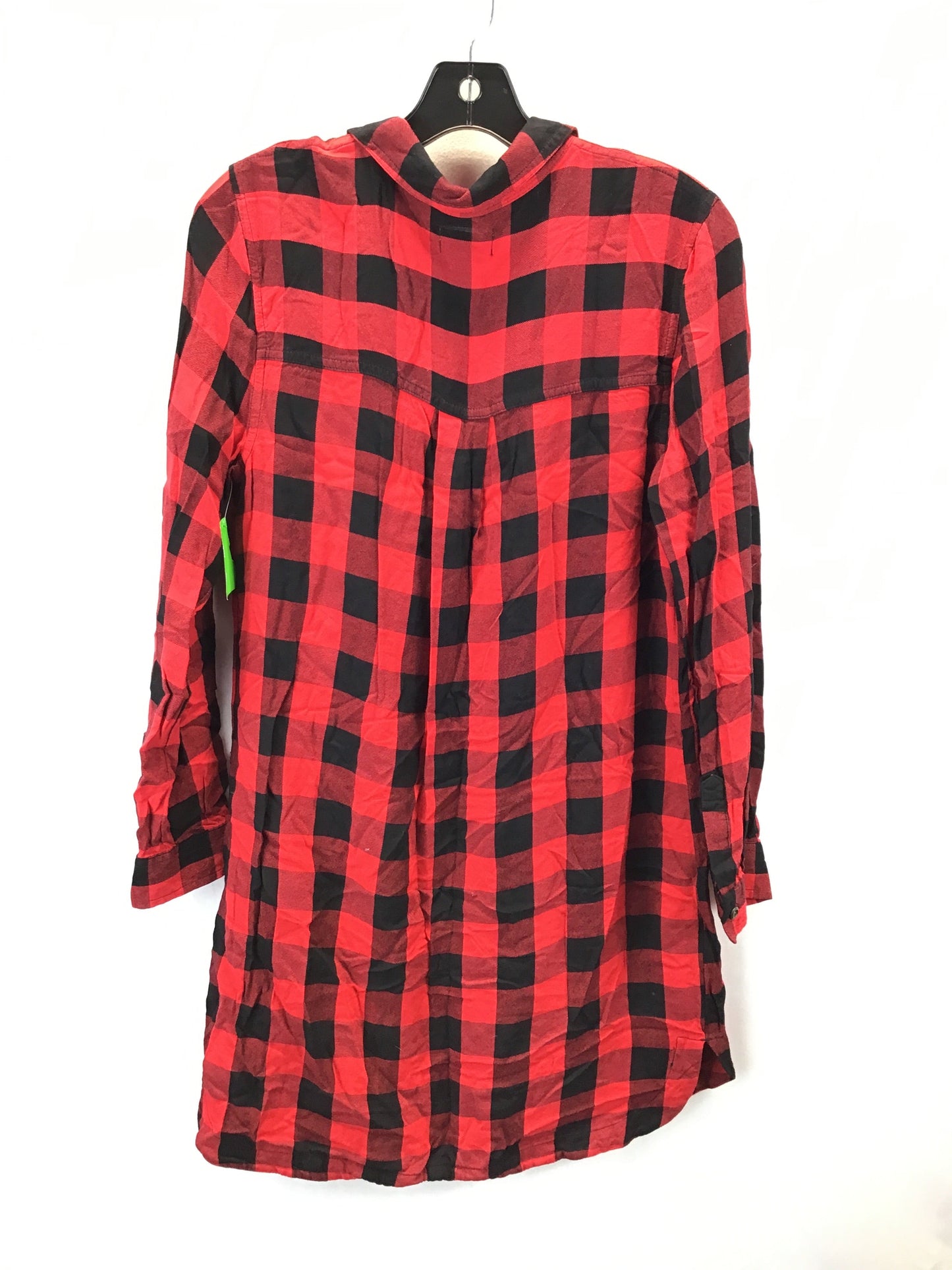 Tunic Long Sleeve By Old Navy In Black & Red, Size: M