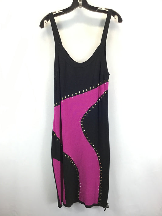 Black & Purple Dress Party Short Cmc, Size 2x