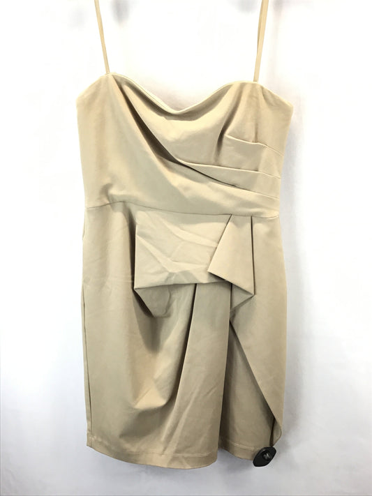 Dress Party Short Strapless By Bcbgmaxazria In Tan, Size: 8