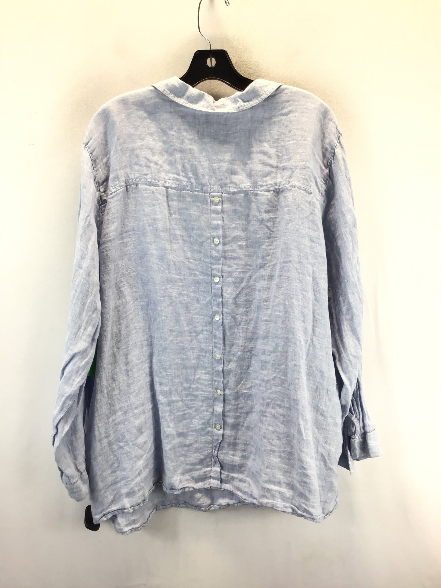 Top Long Sleeve By T Tahari In Blue, Size: 3x