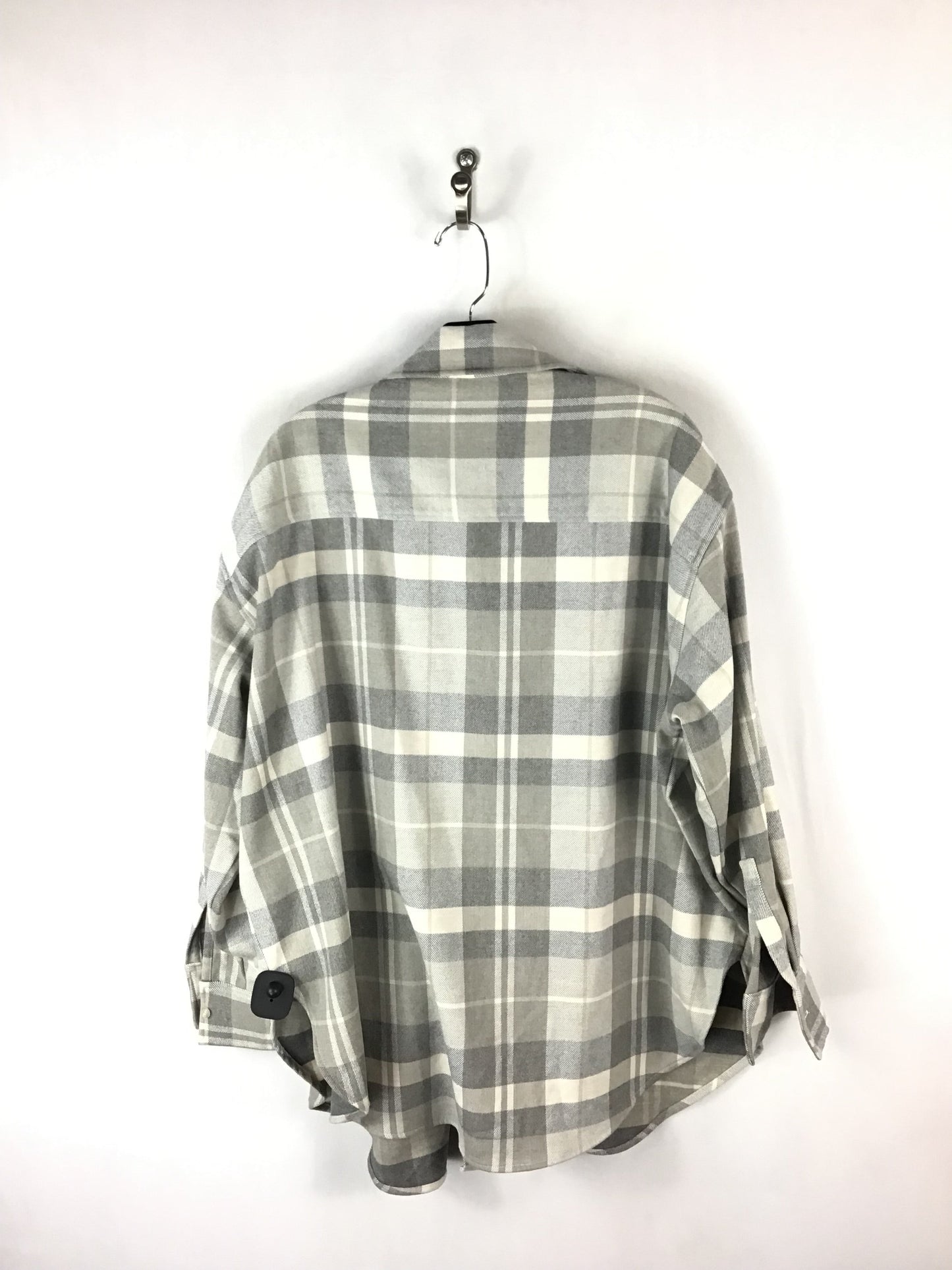 Jacket Shirt By H&m In Grey & White, Size: Xl