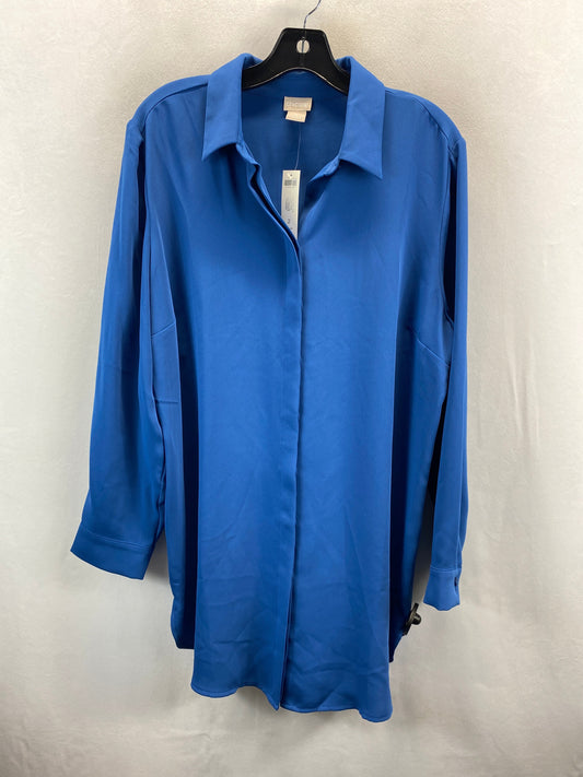 Tunic Long Sleeve By Chicos In Blue, Size: 2