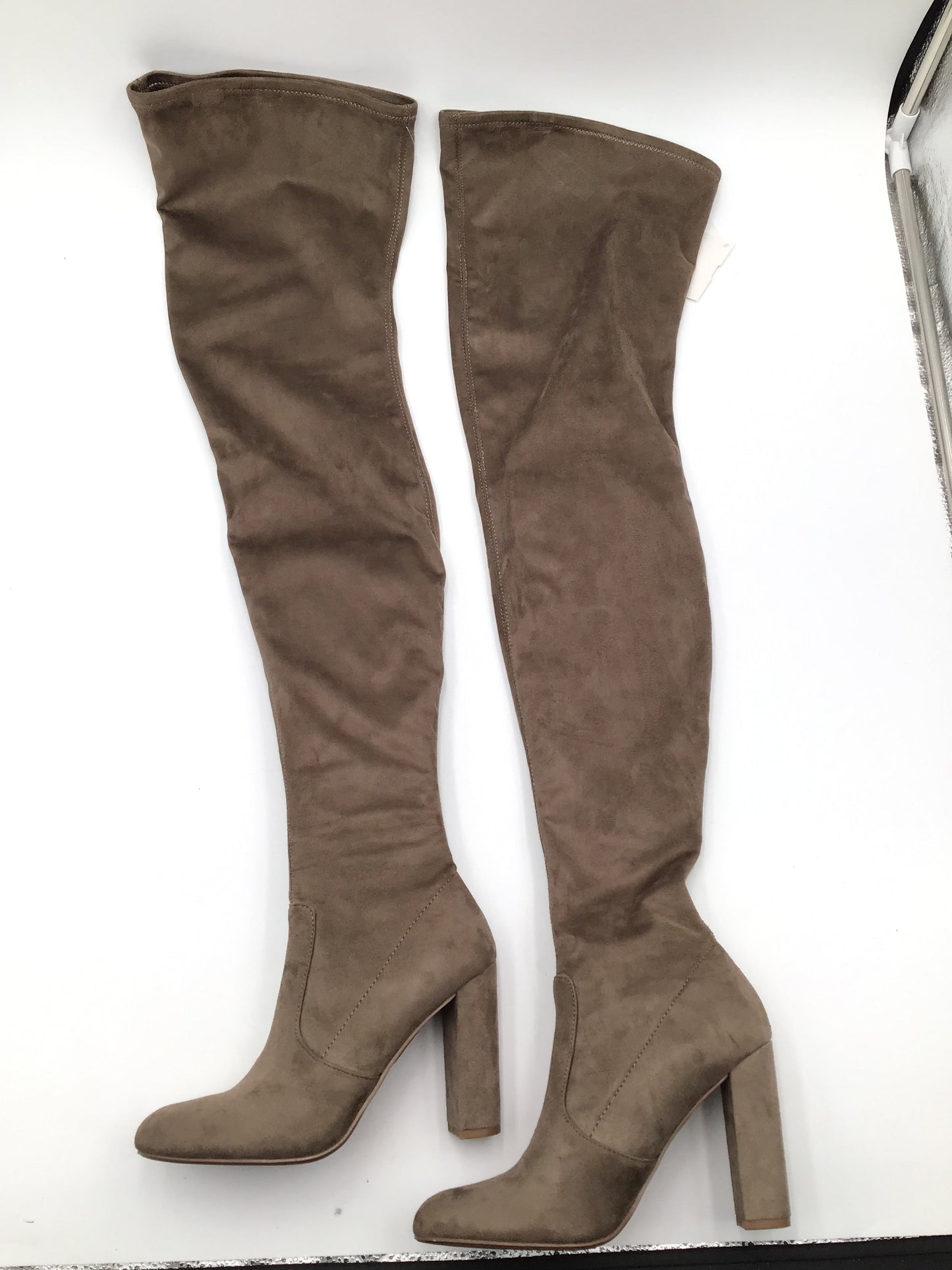 Boots Ankle Heels By Steve Madden In Taupe, Size: 6.5