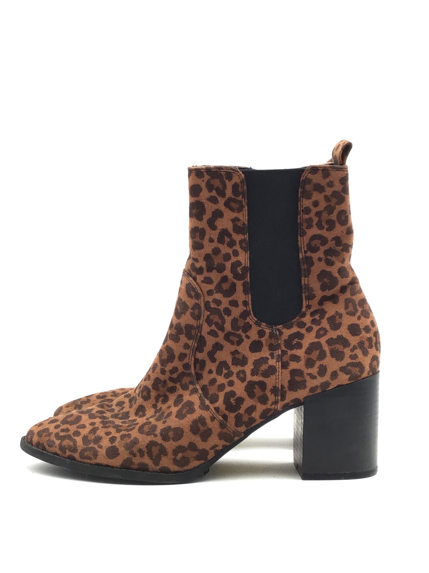 Boots Ankle Heels By Express In Animal Print, Size: 8