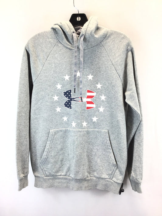 Sweatshirt Hoodie By Under Armour In Grey, Size: S