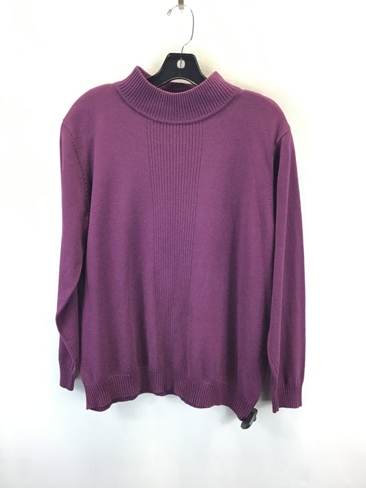 Sweater By Dressbarn In Plum, Size: Xl