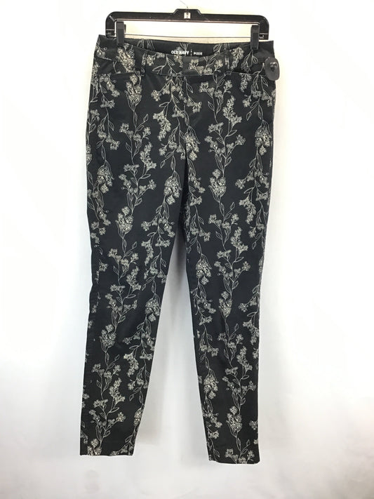 Pants Ankle By Old Navy In Black Floral, Size: 4