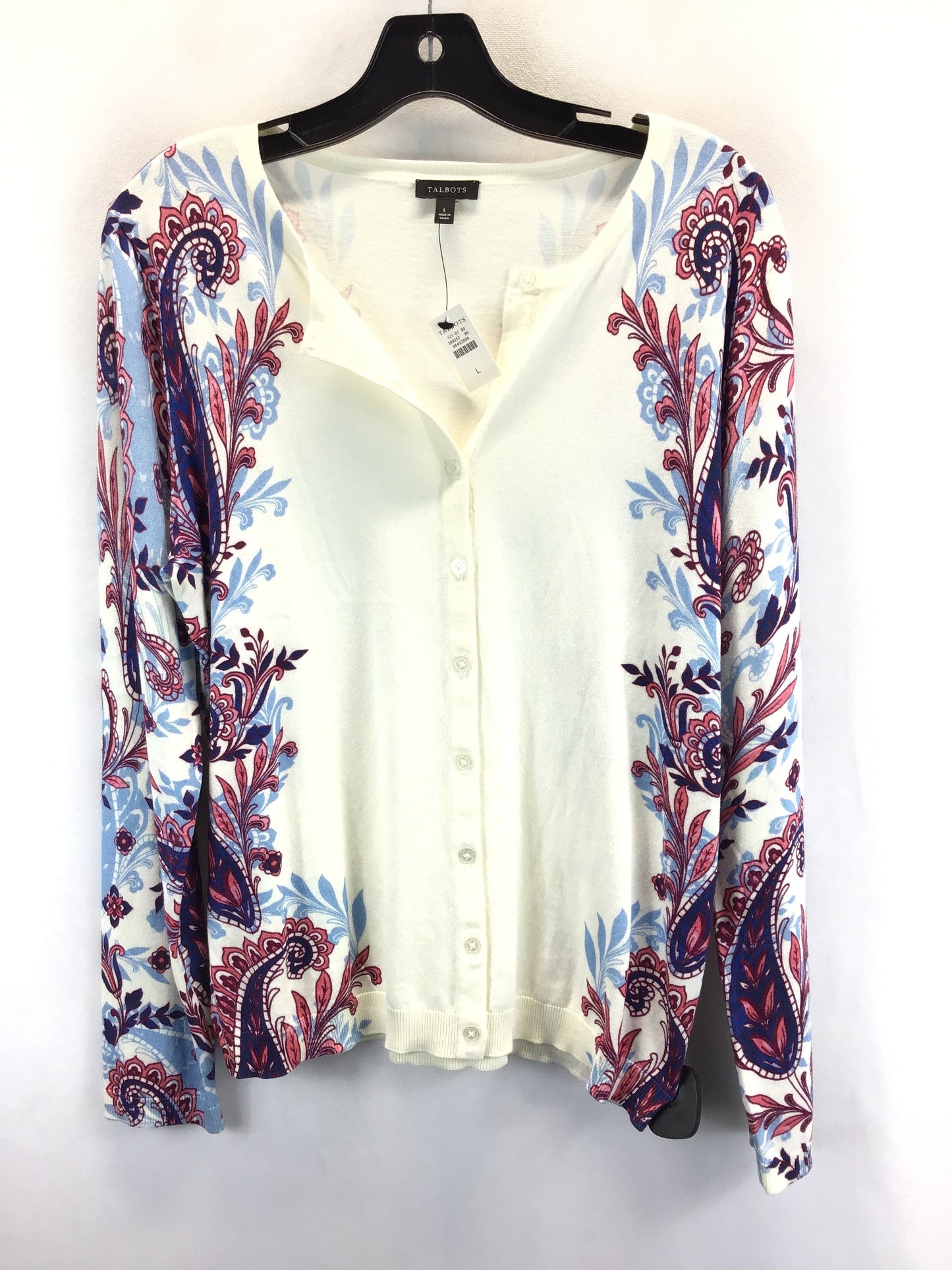 Paisley Print Cardigan Talbots, Size L