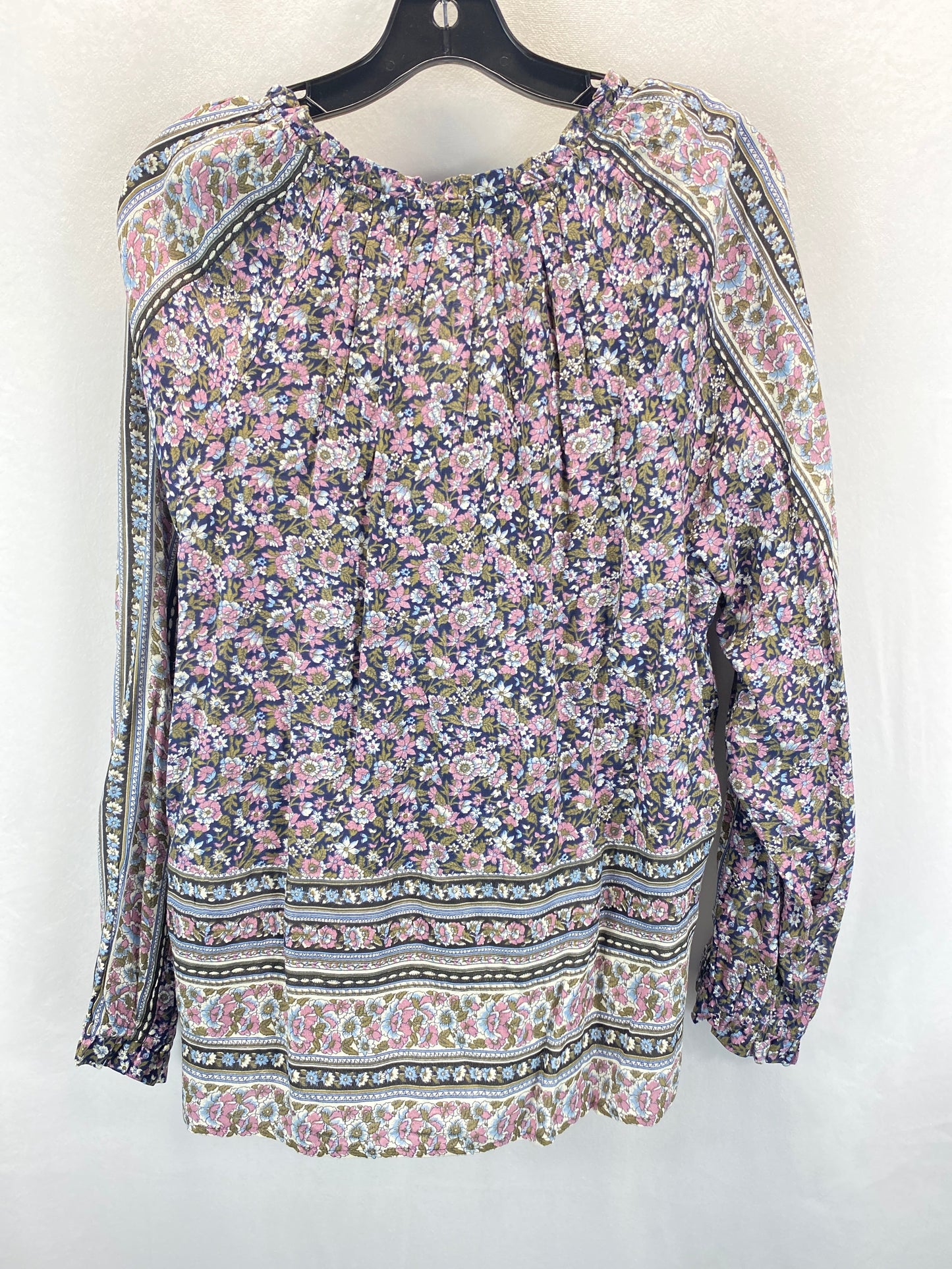 Floral Print Top Long Sleeve Lucky Brand, Size Xl