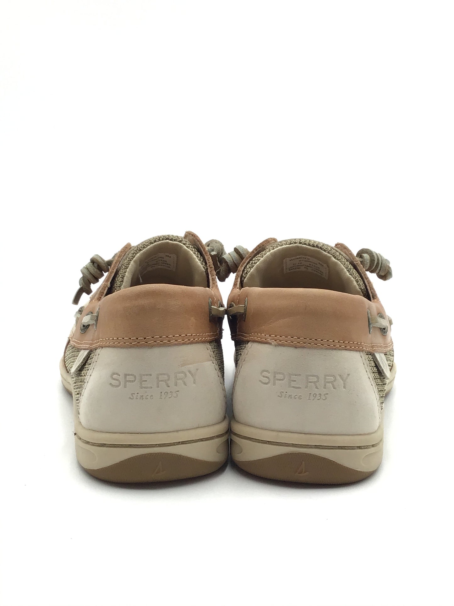 Tan Shoes Flats Sperry, Size 8