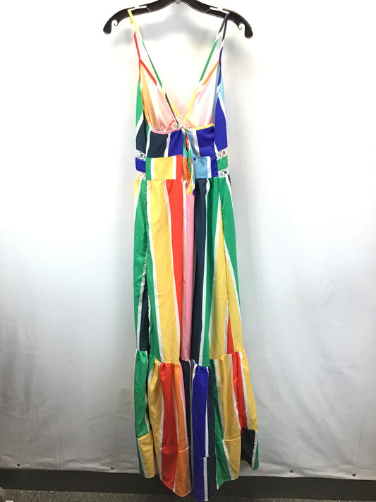 Rainbow Print Dress Casual Maxi Shein, Size 12