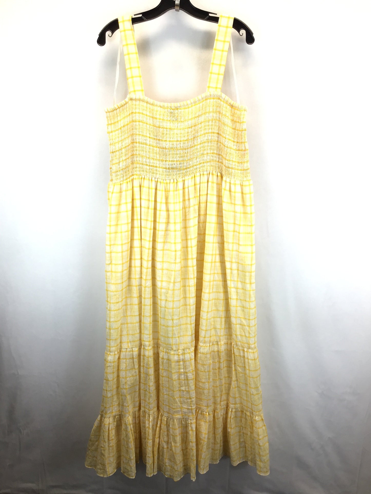 White & Yellow Dress Casual Maxi Tommy Hilfiger, Size 2x