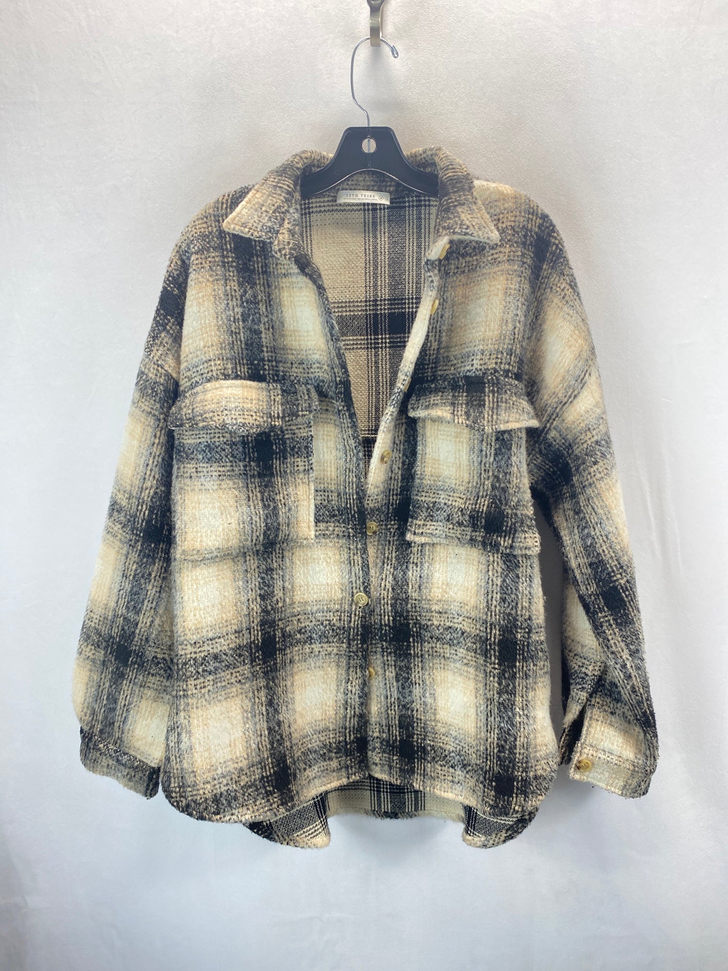 Jacket Shirt By Clothes Mentor In Plaid Pattern, Size: M