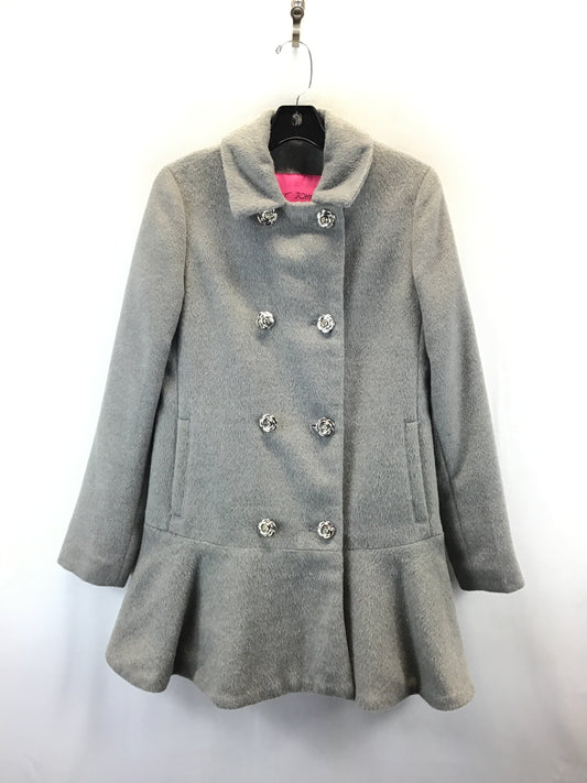 Coat Peacoat By Betsey Johnson In Grey, Size: Xs