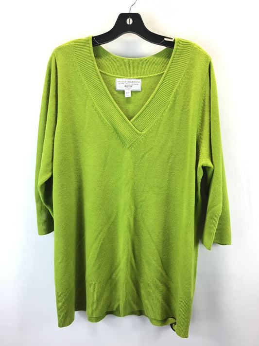 Sweater By Avenue In Green, Size: 1x