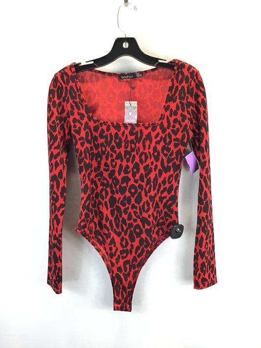 Bodysuit By Boohoo Boutique In Black & Red, Size: 6