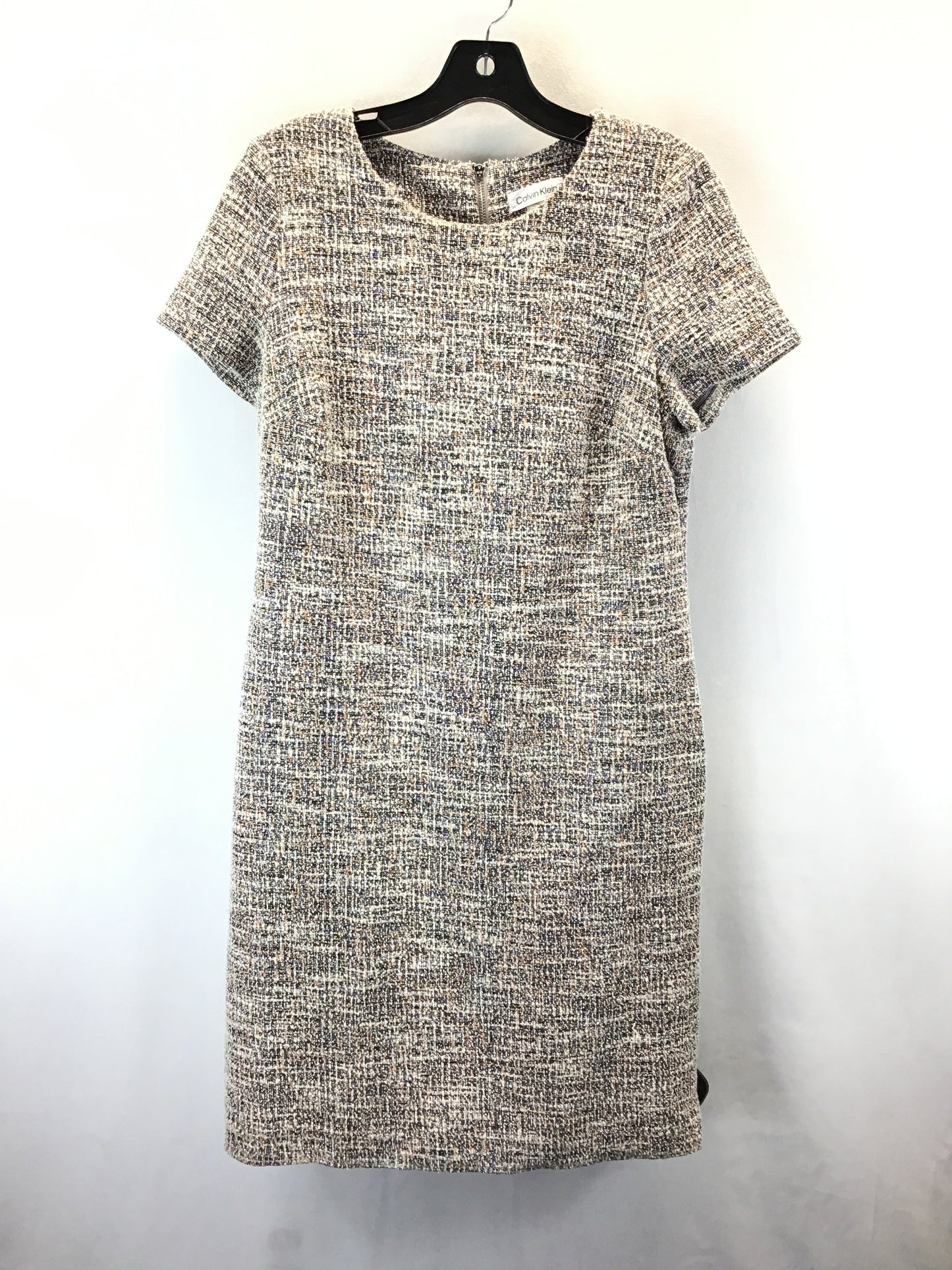 Dress Casual Midi By Calvin Klein In Beige, Size: 12