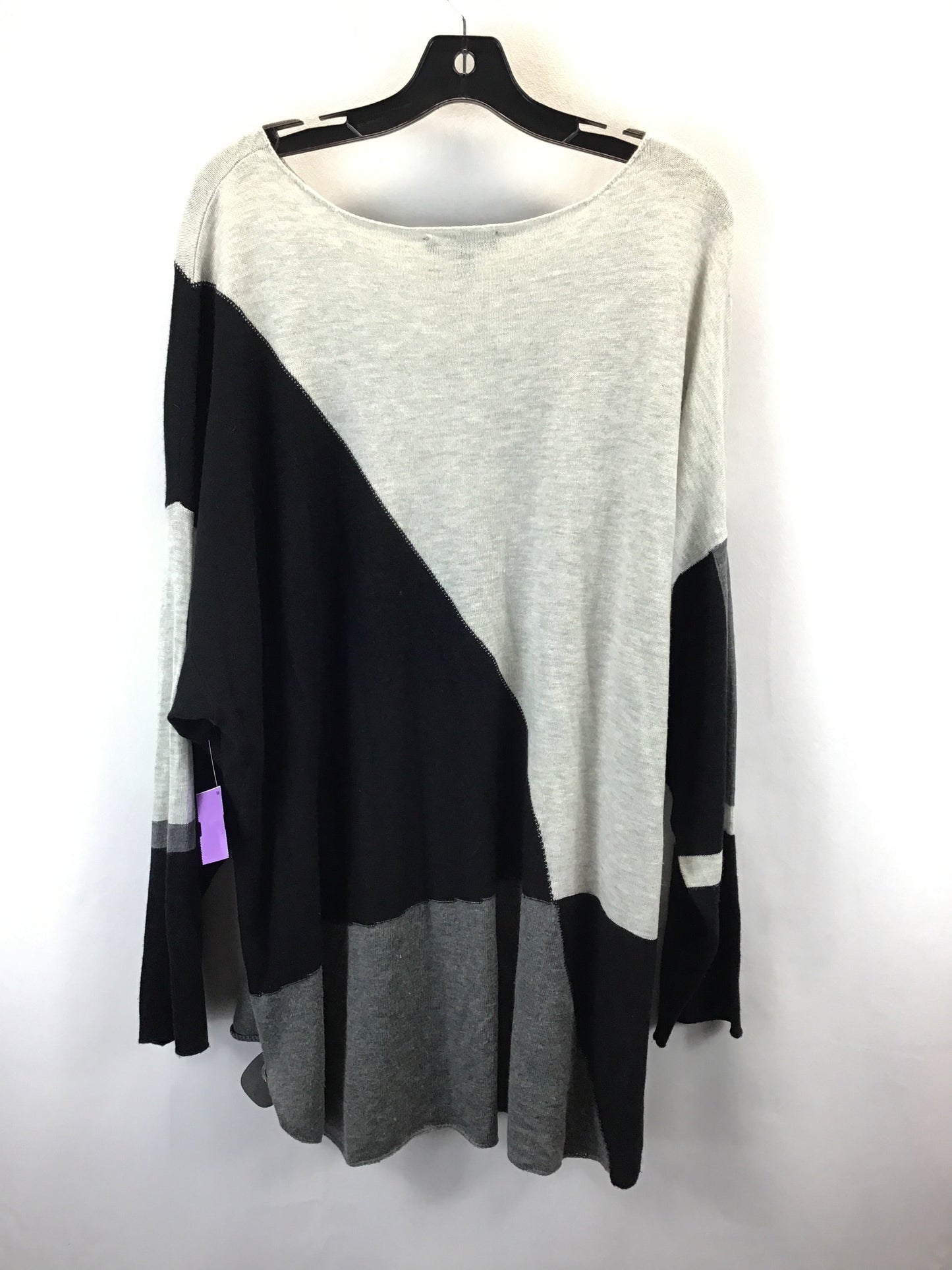 Sweater By Inc In Black & Grey, Size: 3x