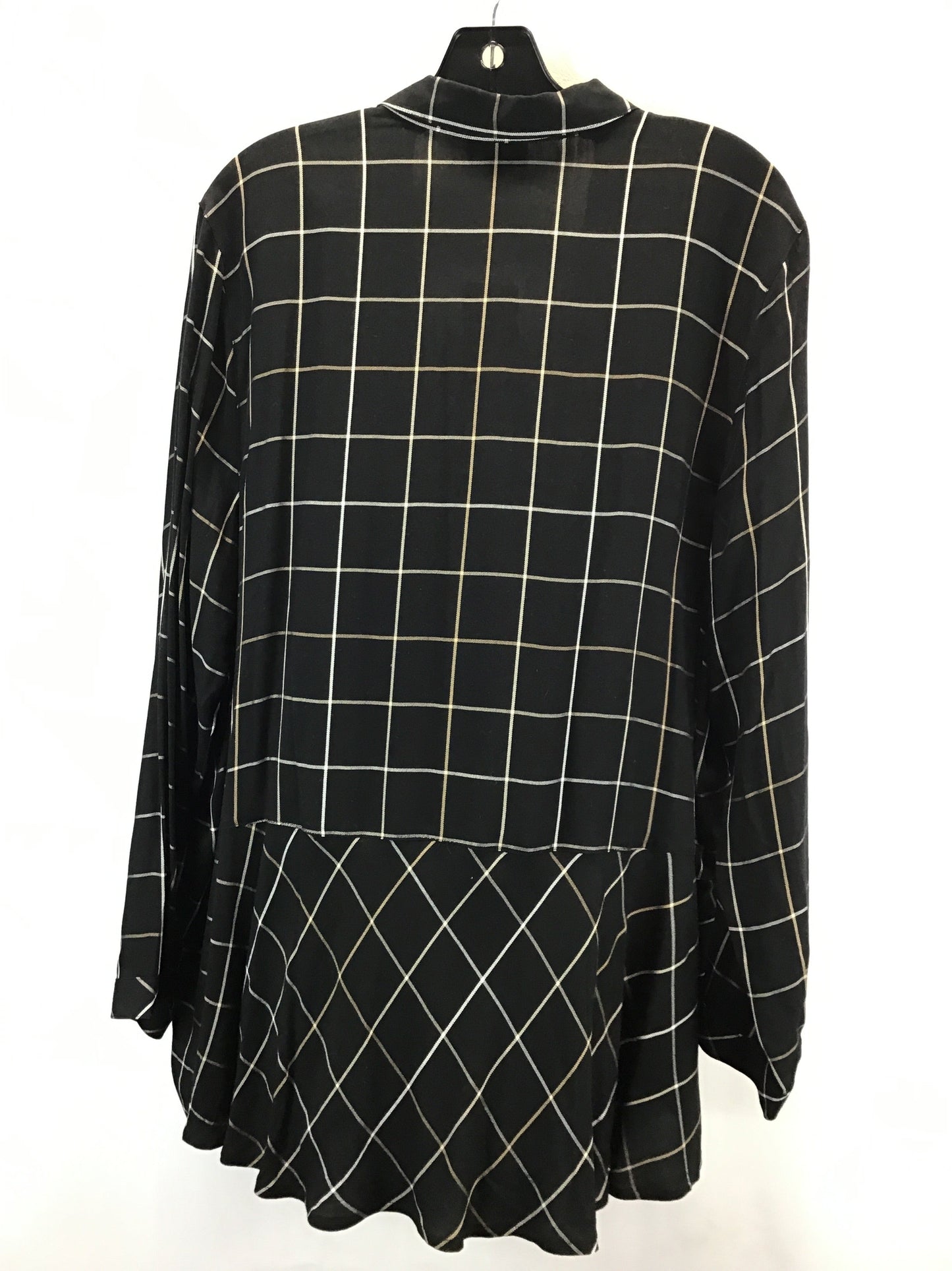 Top Long Sleeve Basic By J. Jill In Plaid Pattern, Size: Xl