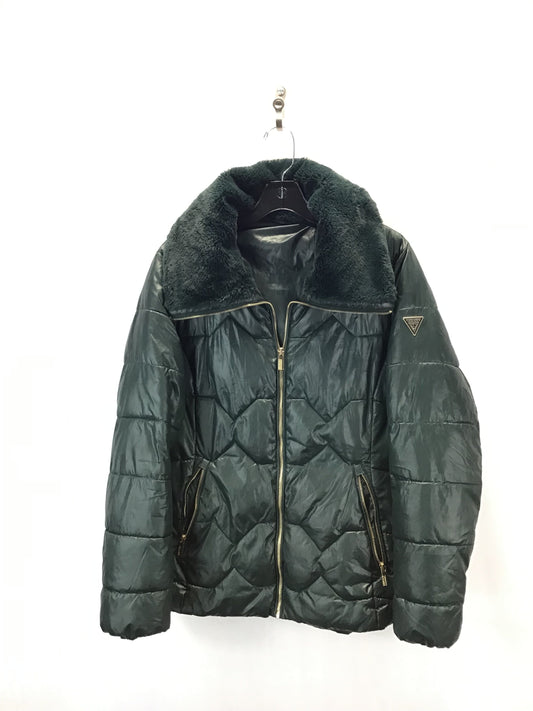 Coat Puffer & Quilted By Guess In Green, Size: L